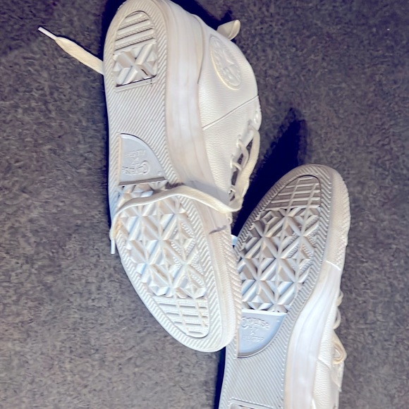 All white- Leather - converse.  Size 9 or 7 men’s. - Picture 3 of 3